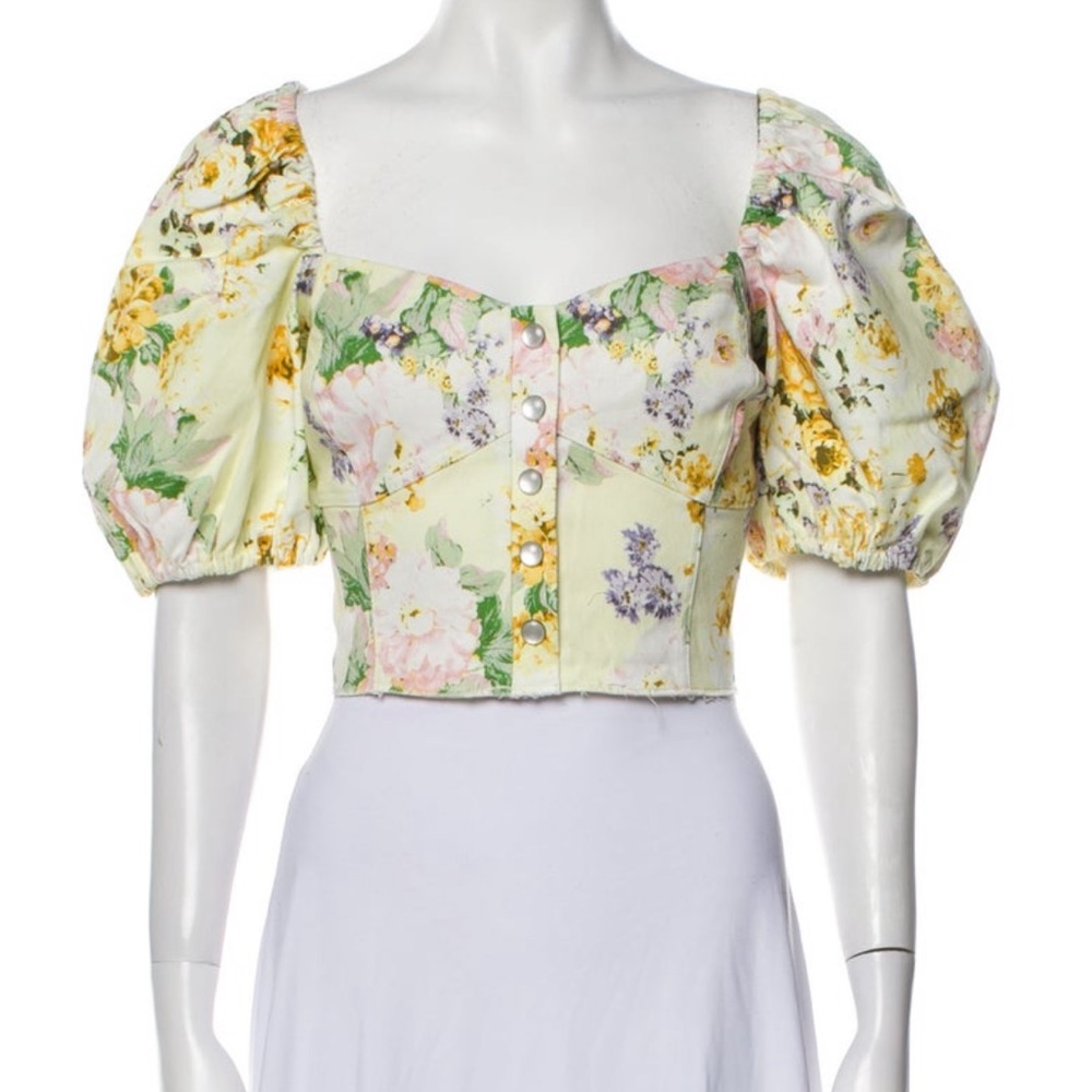 For Love and Lemons Denim Corset Blouse